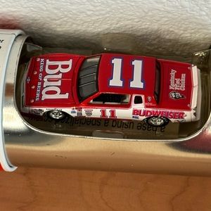 XRARE. Vintage Darrell Waltrip #11 Budweiser. Car in a can. Original box, New
